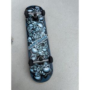 Vintage Tony Hawk Huckjam Series Skateboard 31" Blue Skulls Thrasher Display Art